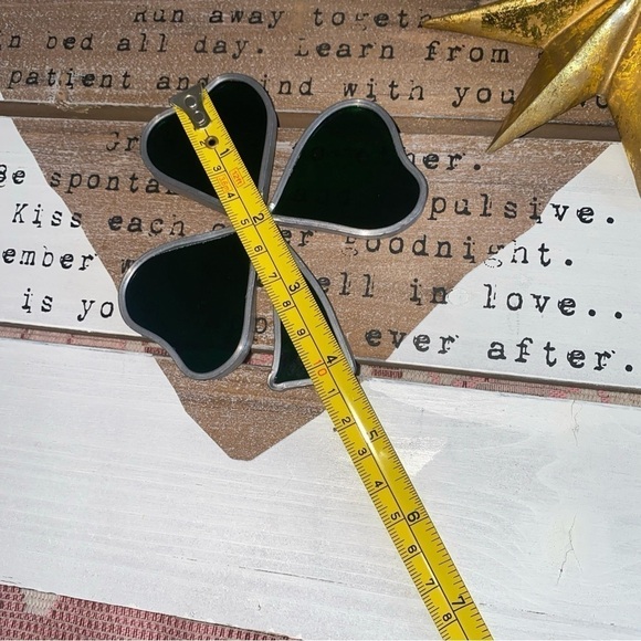 Vintage Shamrock Sun Catcher Stained Glass Window Decor - Picture 5 of 6